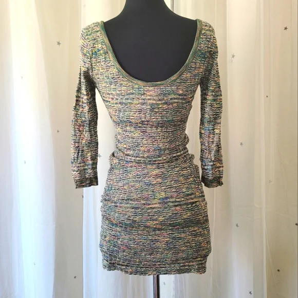 🍒FREE PEOPLE🍒 VINTAGE BODYCON MINI DRESS - Picture 6 of 8